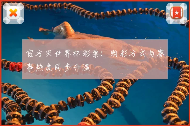 官方买世界杯彩票：购彩方式与赛事热度同步升温
