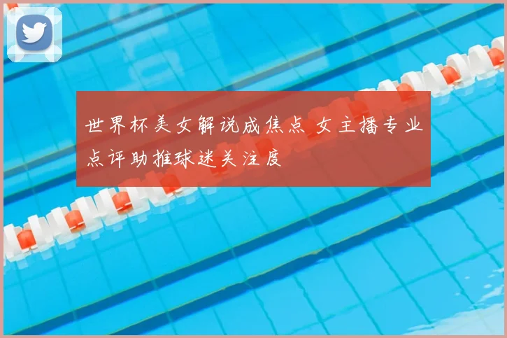 世界杯美女解说成焦点 女主播专业点评助推球迷关注度